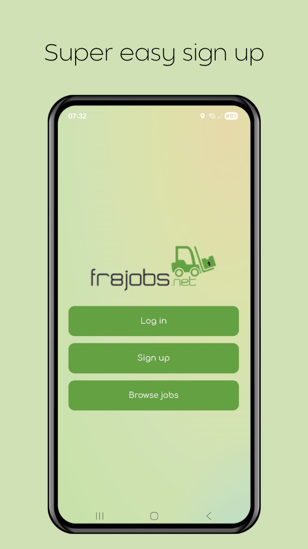 Super easy sign up