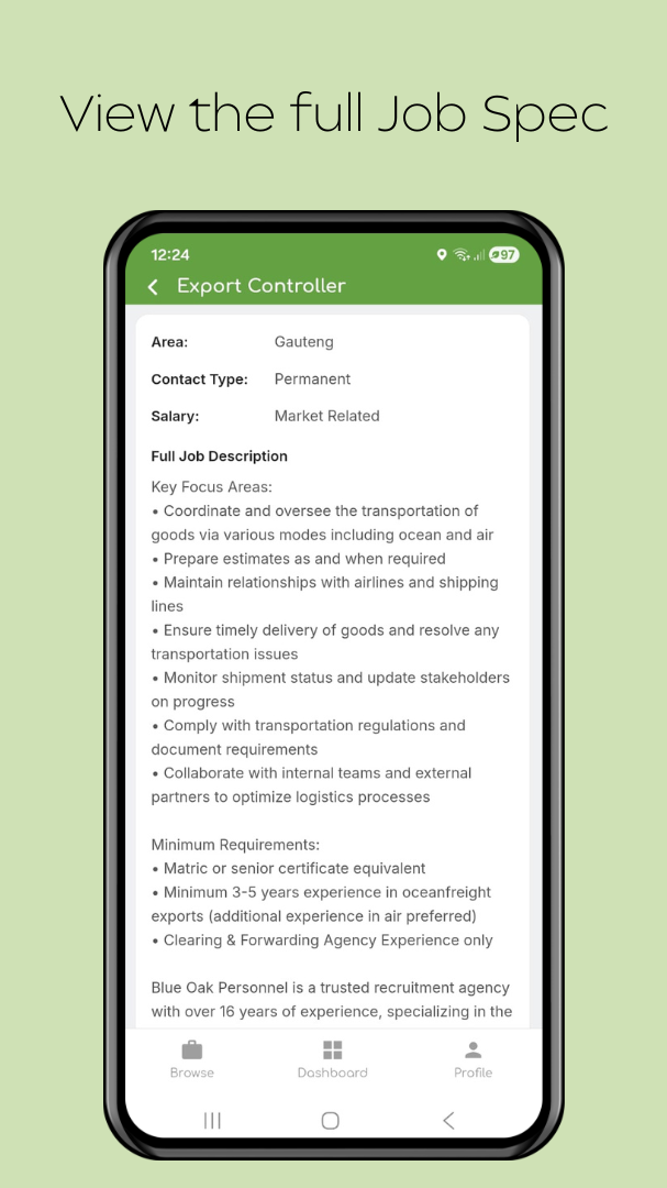 Manage CV requests from the dashboard
